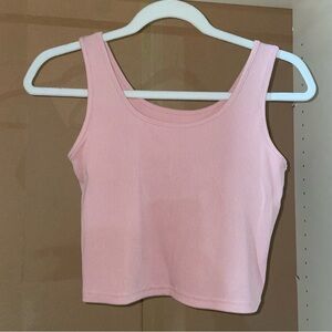 Set of 3 Ribbed Cropped Tank Tops Baby Pink, Baby Blue, and Black